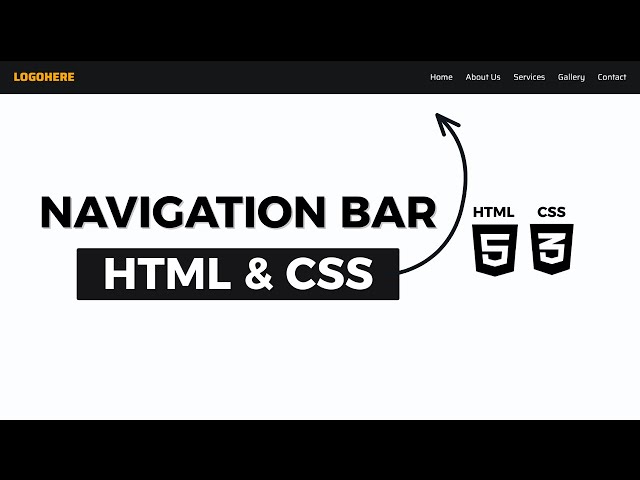 How to Create a Navigation Bar Using HTML & CSS in 4 Minutes
