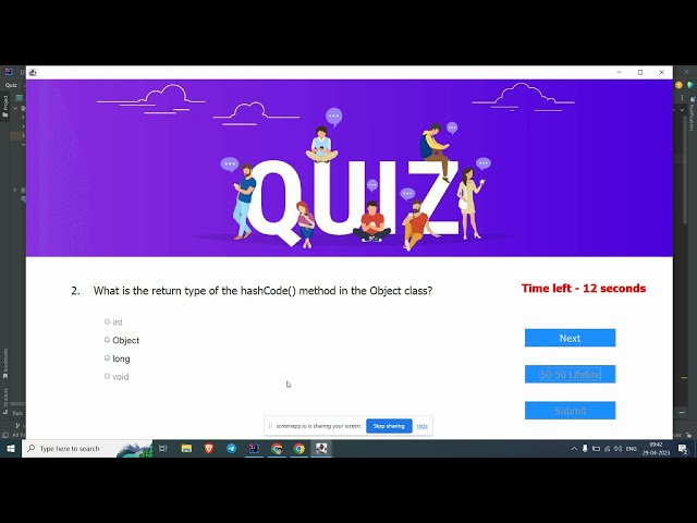 Quiz Application in java with source code