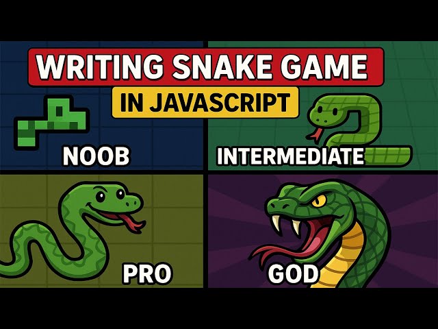 Snake Game in JavaScript 🐍 (From Noob to GOD Mode!)