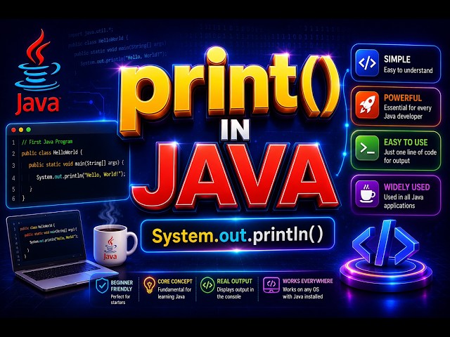 Print() In Java | Display Output In Java | System.out.println() In Java