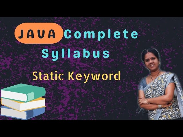 Static keyword in java || 24 || JAVA COURSE in telugu