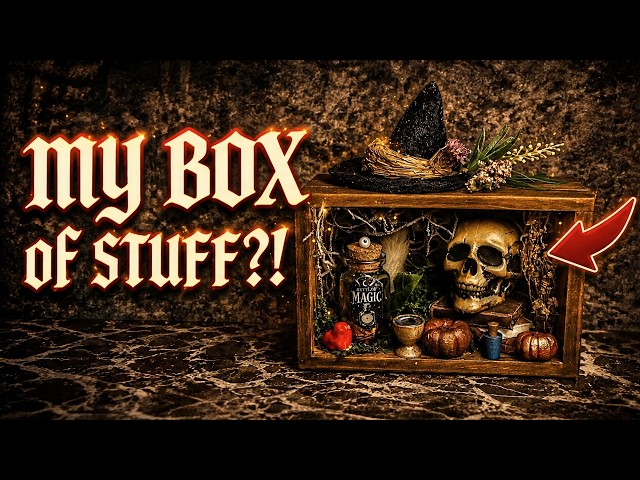 I Made a Witch’s Shrine From My Box of Stuff! 🖤🍂
