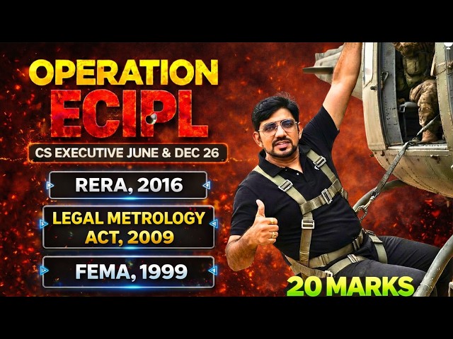 ECIPL MARATHON | ECIPL ONE SHOT REVISION | CS EXECUTIVE | CS AMIT VOHRA | UNACADEMY