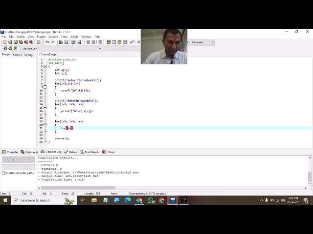 9ARRAY SORTING IN ASCENDING ORDER