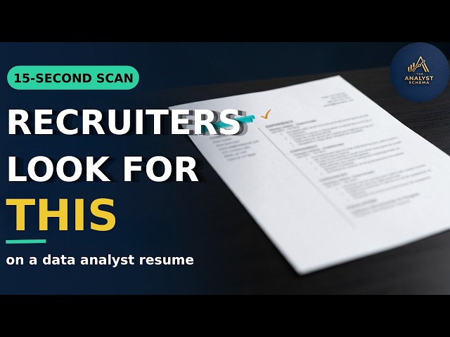 What Recruiters Actually Look For in a Data Analyst Resume