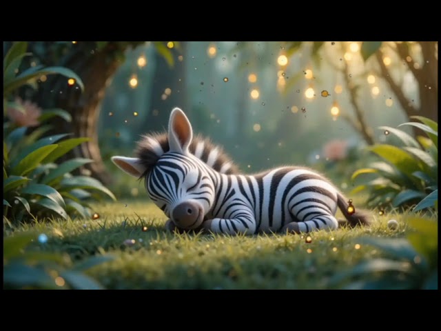 🌙🐾 Baby Zebra Sleep Lullaby | Gentle Sleep Music for Babies & Toddlers