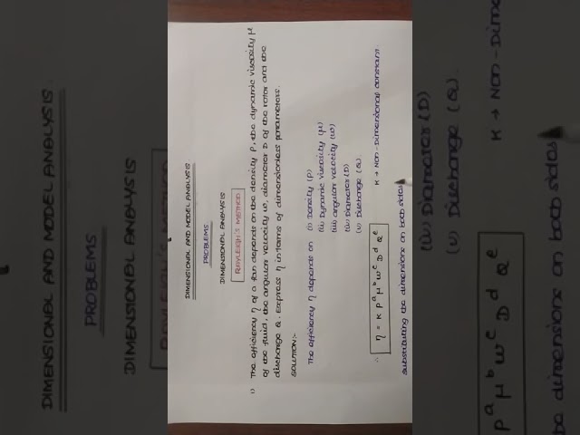 Rayleigh method problem solving