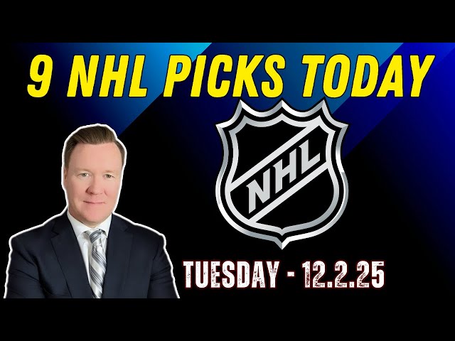 Tuesday 9 NHL Betting Picks l 12/2/25 l Vernon’s Best NHL Bets, Expert Picks and Predictions