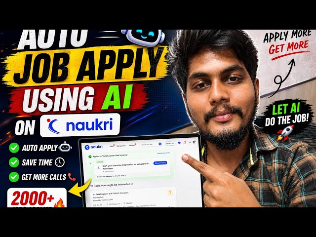 I Built an AI That AUTO-APPLIES to Jobs on Naukri 🤯 | 2000+ Jobs Using AI