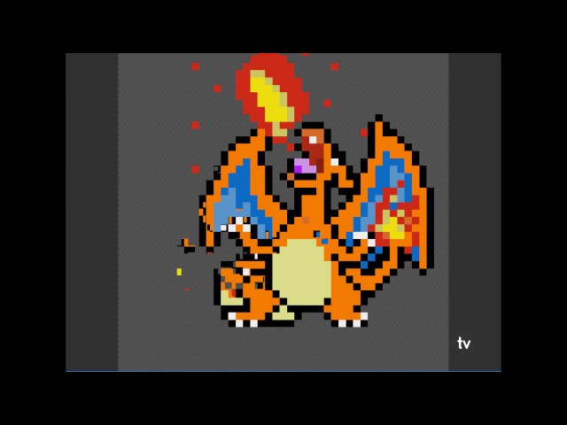 PIXELATED CHARIZARD ANIMATION! | Piskel