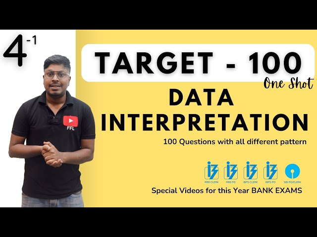 Data Interpretation (Target-100)  || One Shot-Topic-4(1) || Must watch!