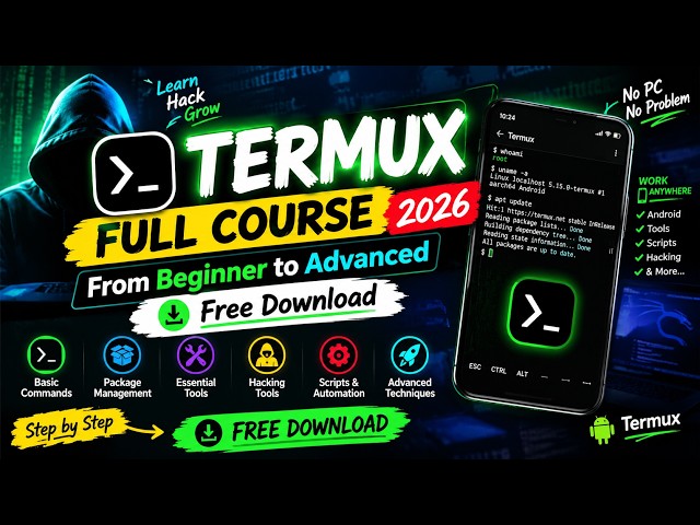 Termux Full Course 2026 | From Beginner to Advanced | Free Download