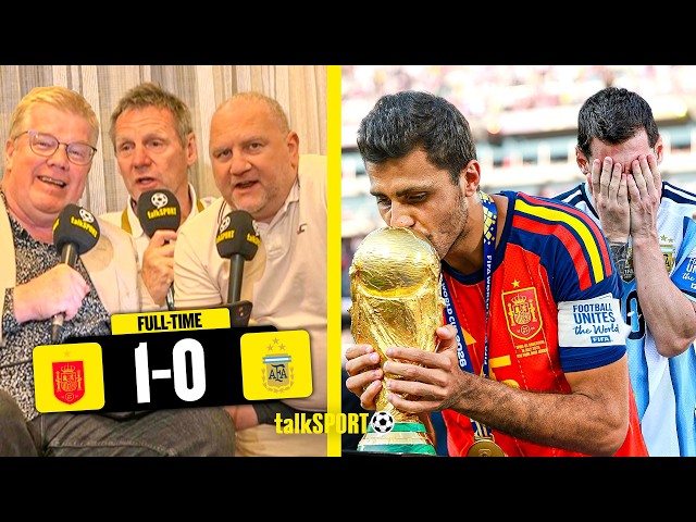 "THE RIGHT WINNERS!" talkSPORT REACT to Spain's World Cup win and Messi's TEARS! | World Cup Daily!