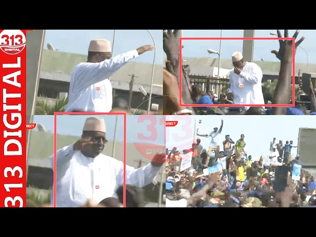 Exclusive: Macky Sall nearly in tears before the crowd after his warm welcome at LSS airport