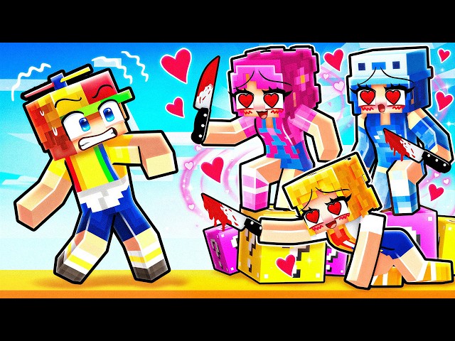 Playing a GIRLFRIEND Lucky Block Race in Minecraft!