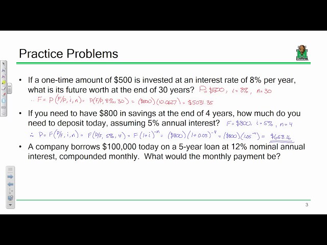 FE Exam Review:  Engineering Economics (2018.09.12)