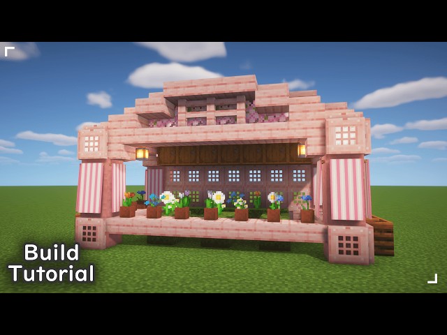 🌸 Small Cherry Blossom Flower Stall 🌺 | Minecraft Build Tutorial