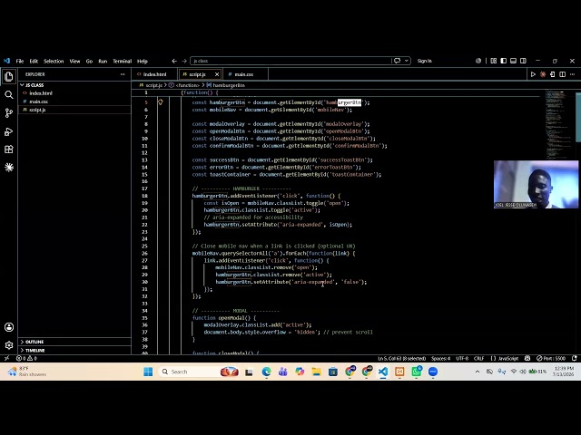 JAVASCRIPT TRAINING - MODAL, HAMBURGER, BREADCRUB & TOAST PART II