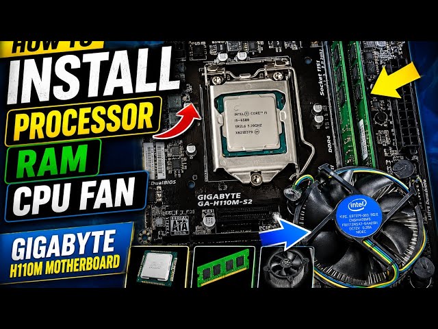 Gigabyte H110M Processor, RAM, and CPU Fan Installation! Step-by-Step Guide!