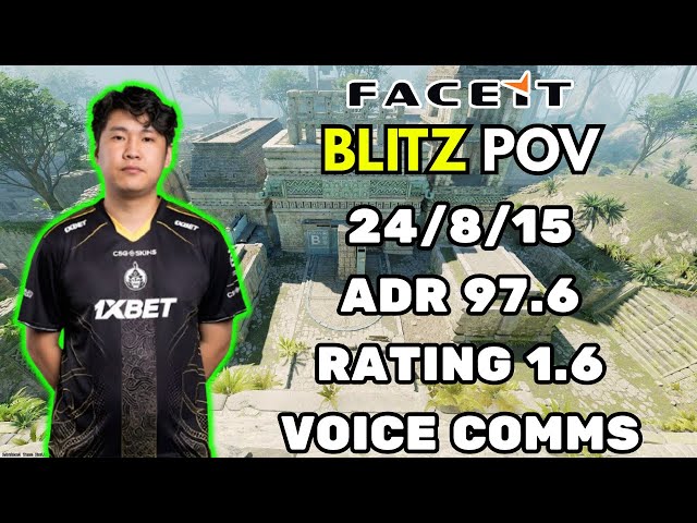 bLitz POV + VOICE COMMS (24/8/15) ADR 97.6 RATING 1.6 CS2 FACE IT SEA