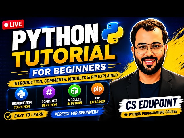 Python Tutorial for Beginners | Introduction, Comments, Modules & PIP Explained