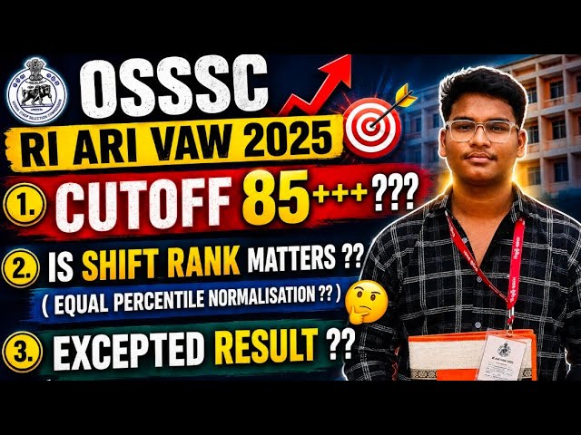 OSSSC RI ARI VAW 2025 EXCEPTED CUTOFF AND EXPECTED RESULT DATE 