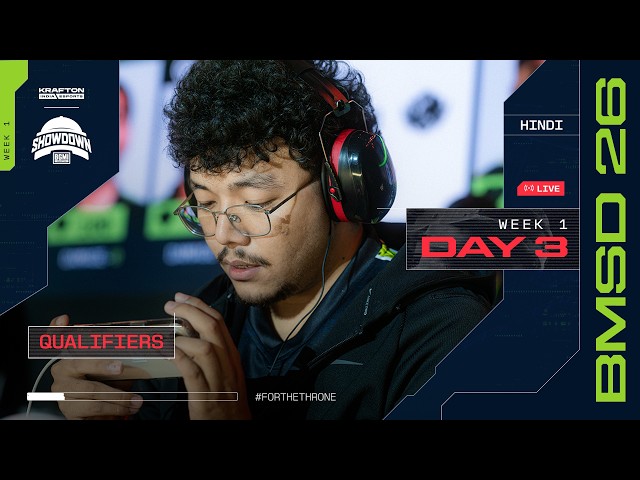 [HINDI] BMSD 2026 | Qualifiers Week 1 | Day 3 #BGMILIVE
