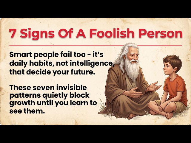 7 Signs Of A Foolish Person | Improve Your English Fluency | English Listening Practice