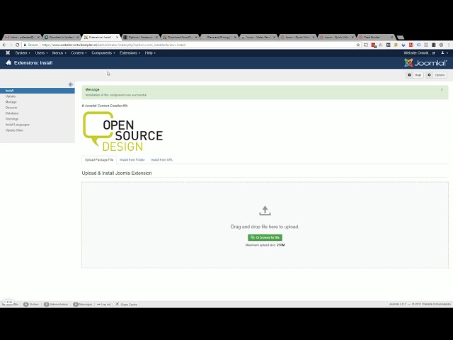 Installing Form2Content LITE, a Joomla CCK