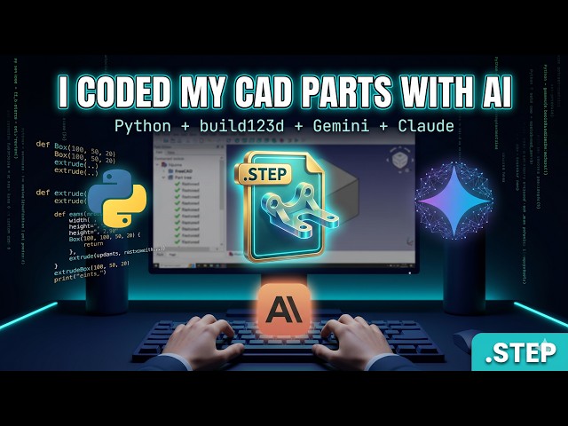 I Let AI Write My CAD Code — Python build123d + Gemini + Claude → STEP Files