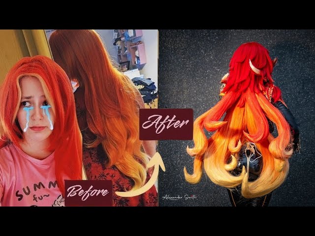 Wig Styling Tutorial - Helmet Wig + LEDs - Mavuika