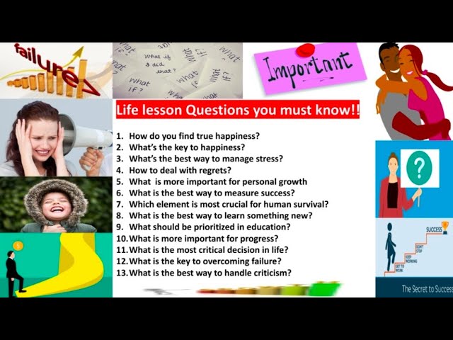 Thought-Provoking Questions for personal Growth and Better life.