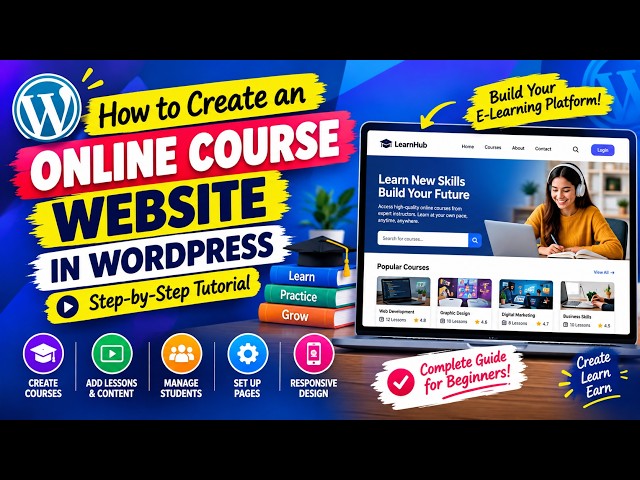 How to Create an Online Course Website in WordPress – Step-by-Step Tutorial