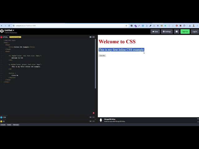 Inline CSS | CSS Essentials for Beginners