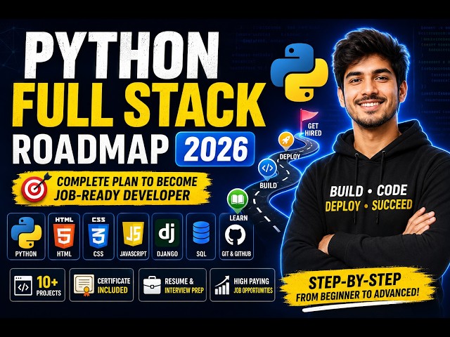 Python  Full Stack Developer Roadmap 2026 | Complete 6-Month Plan to Get a Job #django