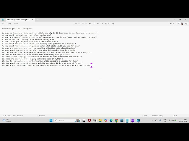 Python Interview Questions || Data Analyst Interviews