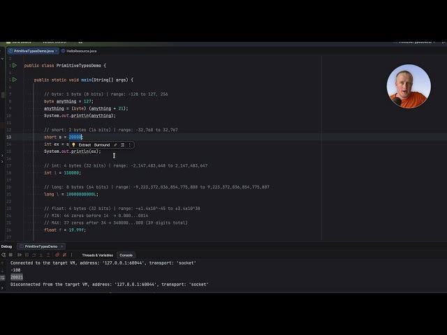java type short variable explain in 3 min