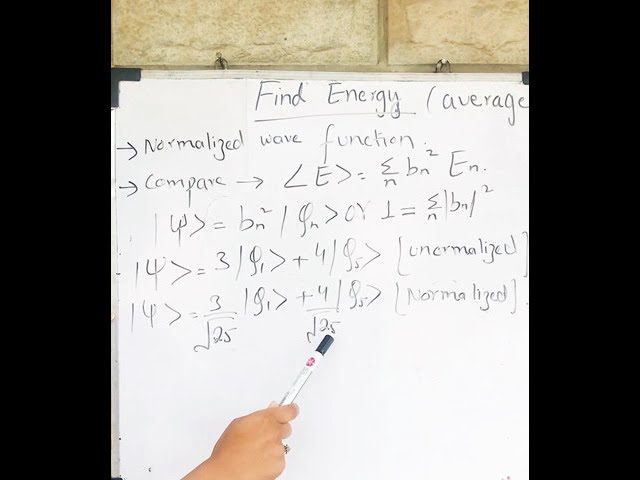 Find average energy from normalised wave function....