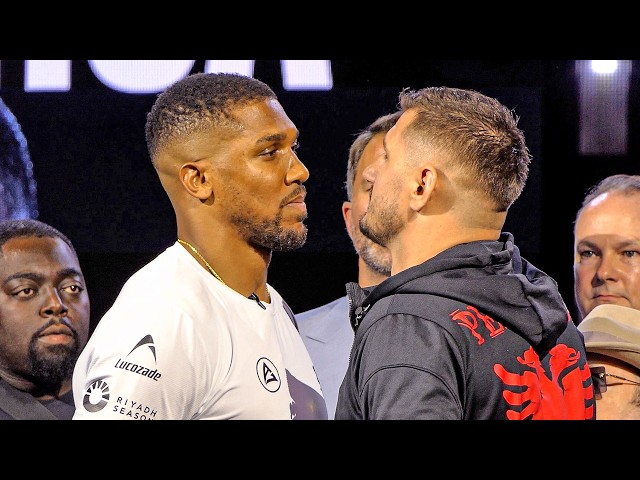 FACE OFF: Anthony Joshua vs. Kristian Prenga • FIRST HEAD-TO-HEAD in London | DAZN Boxing