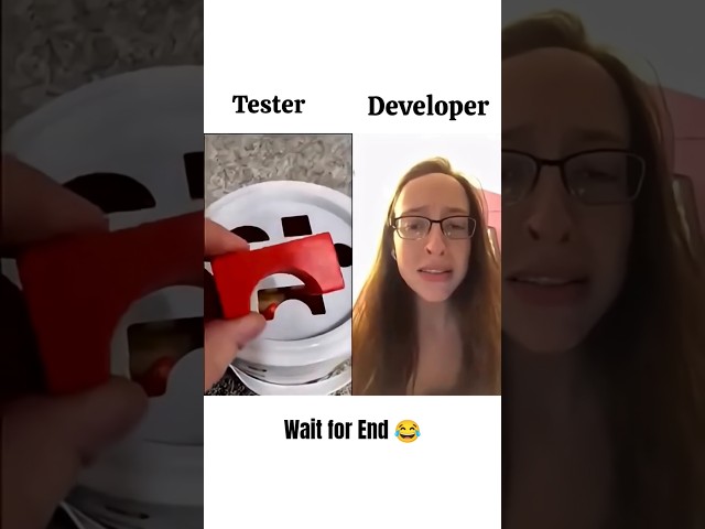 Developer Vs Tester 😅 #coding #shorts #programming #python #javascript