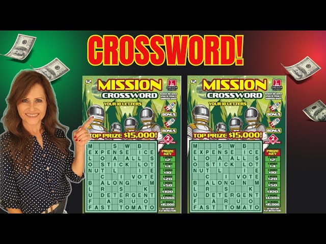 Mission Crossword Lottery Scratch Off Tickets