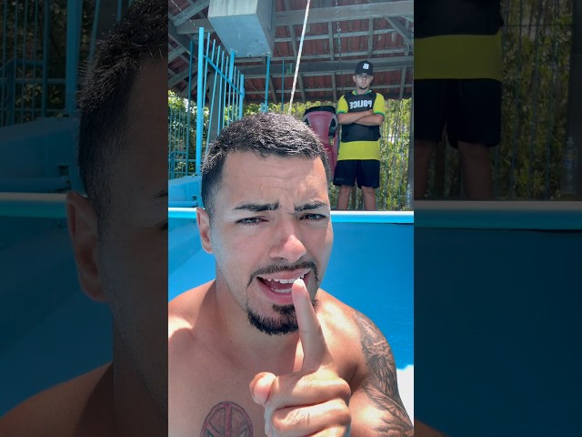 The police officer forbade me from playing in the water park! #shorts