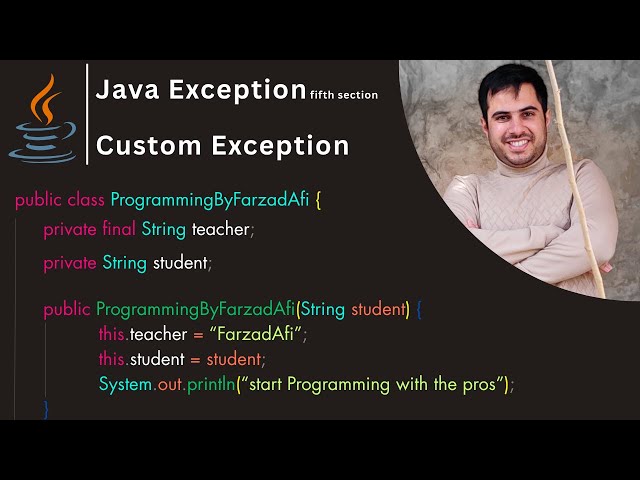 custom exception in java | استثناهای شخصی سازی شده در جاوا