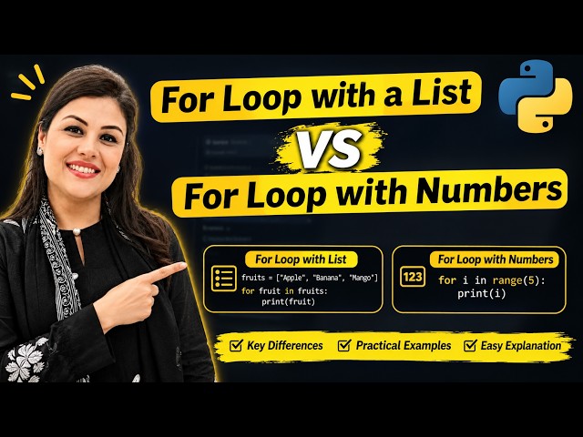 For Loop with a List VS For Loop with Numbers | Python Programming
