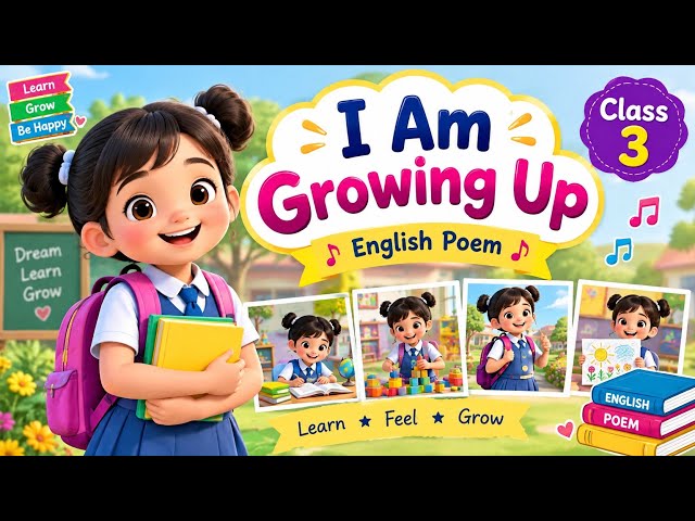 I am Growing Up | Class 3 English Poem | New Syllabus | Poem with Music | Grade 3