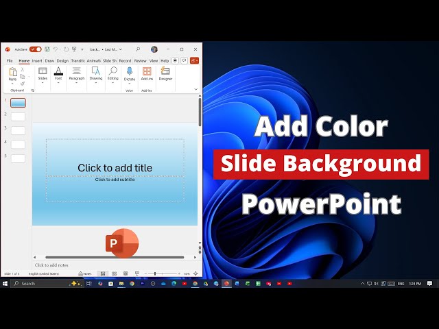 How to Add Solid Color on Slide Background on Microsoft PowerPoint