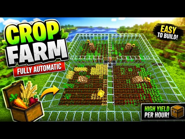 AUTOMATIC VILLAGER CROP FARM Java/Bedrock 1.21/1.26+