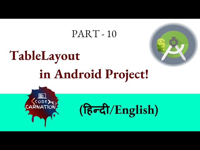 Table Layout in Android Studio| Android Development Basics| TableLayout explained with Example
