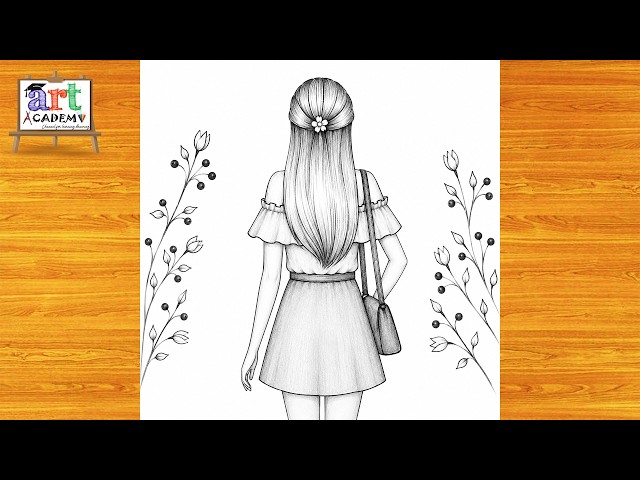 How to draw a cute Girl -Pencil sketch || Drawing easy for beginner || Girl drawing