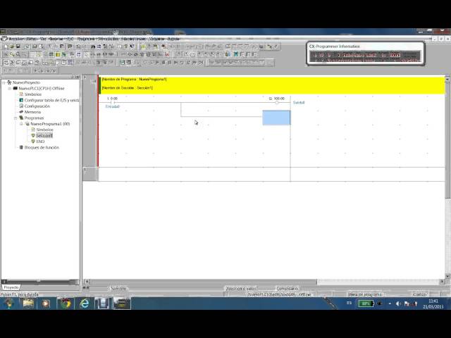 Curso 2014-15. Introducción al entorno de programación CX-Programmer (1)